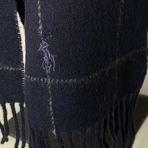 Polo Ralph Lauren Mens Reversible Scarf Wool Blend - Picture 3 of 5
